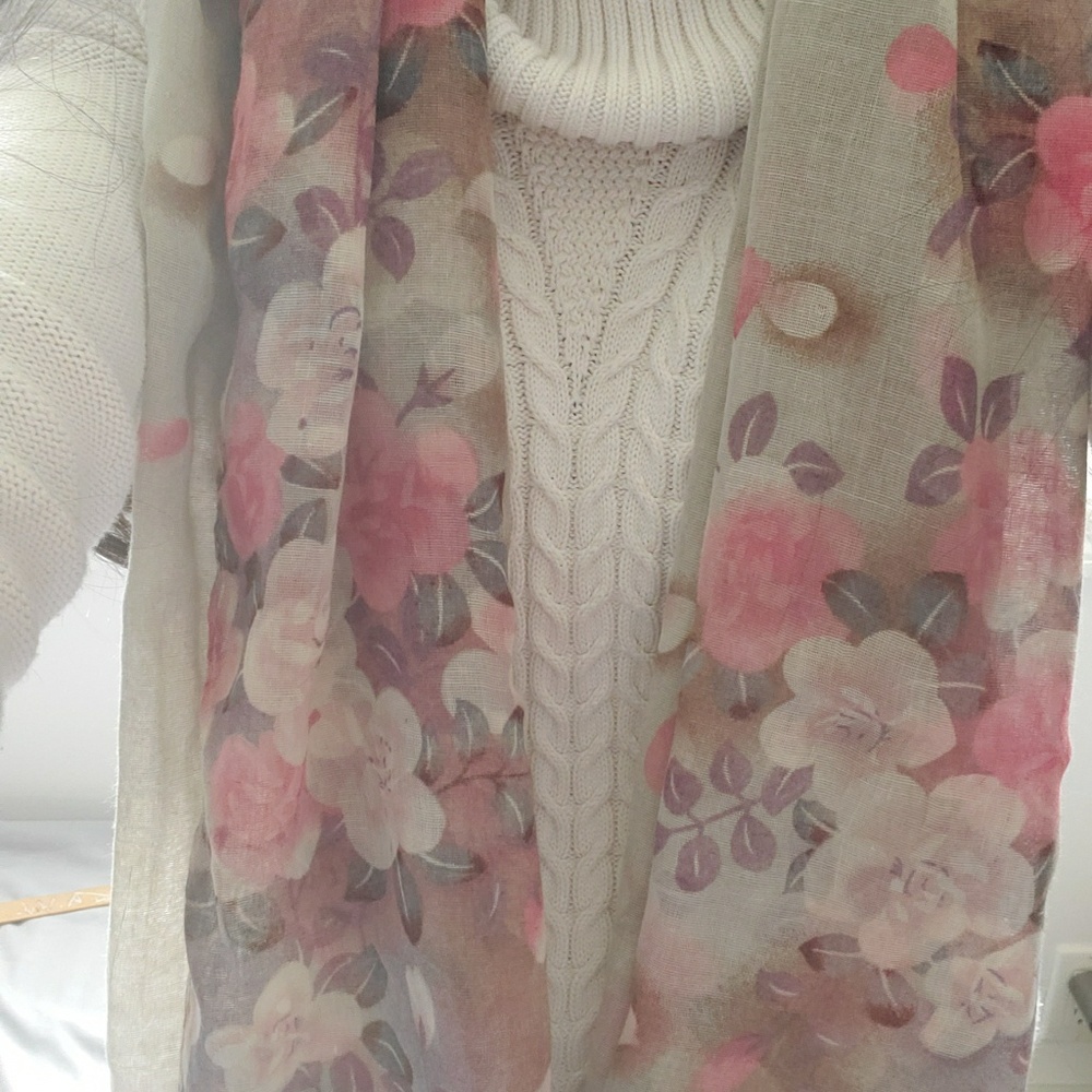 Floral Spring Scarf - Picture 2 of 2